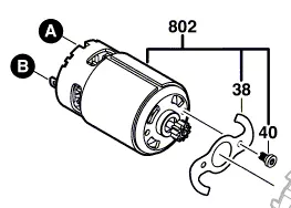 Moteur courant continu réf. 2 609 199 339 BOSCH